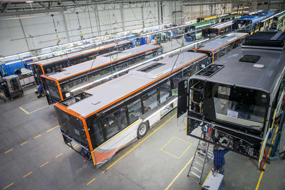 Solaris bus assembly in Poland