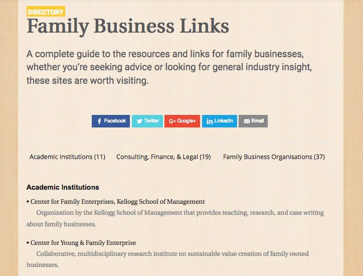 Family Business Links