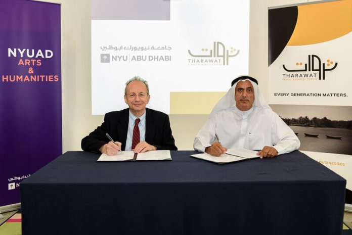 nyu-abu-dhabi-tharawat-family-business-forum-sign-mou