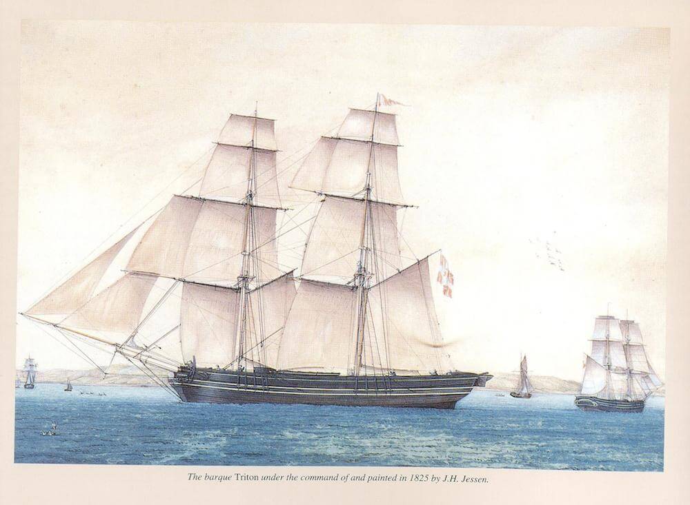 The Triton that was captained and painted by J.H. Jessen