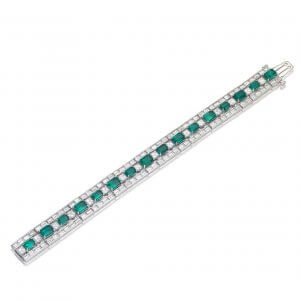 PICTURE: Octagonal emerald and diamond bracelet, courtesy of Picchiotti