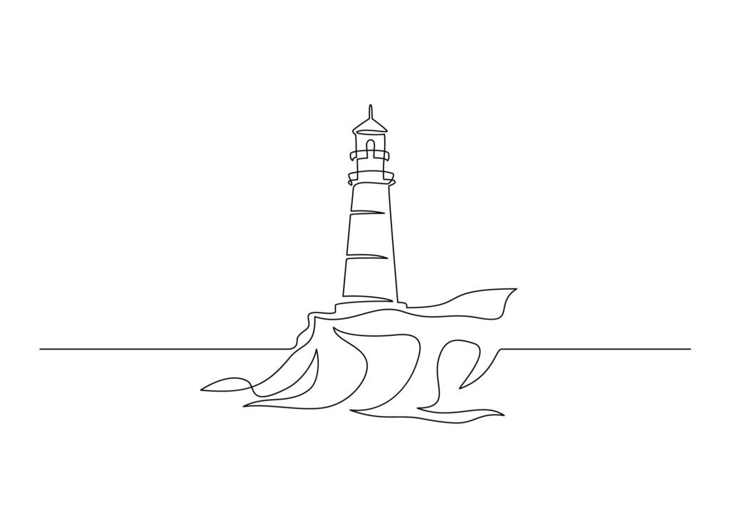 Line Drawing of a Lighthouse
