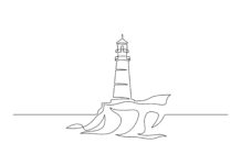 Line Drawing of a Lighthouse