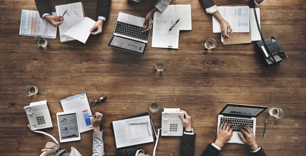 People working at a Desk
