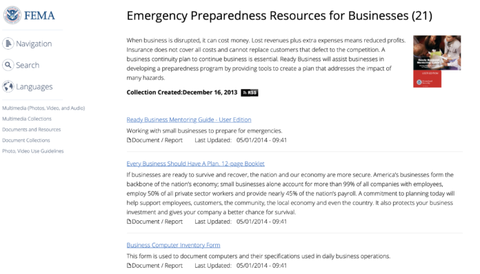 FEMA: Develop an Emergency Preparedness Plan