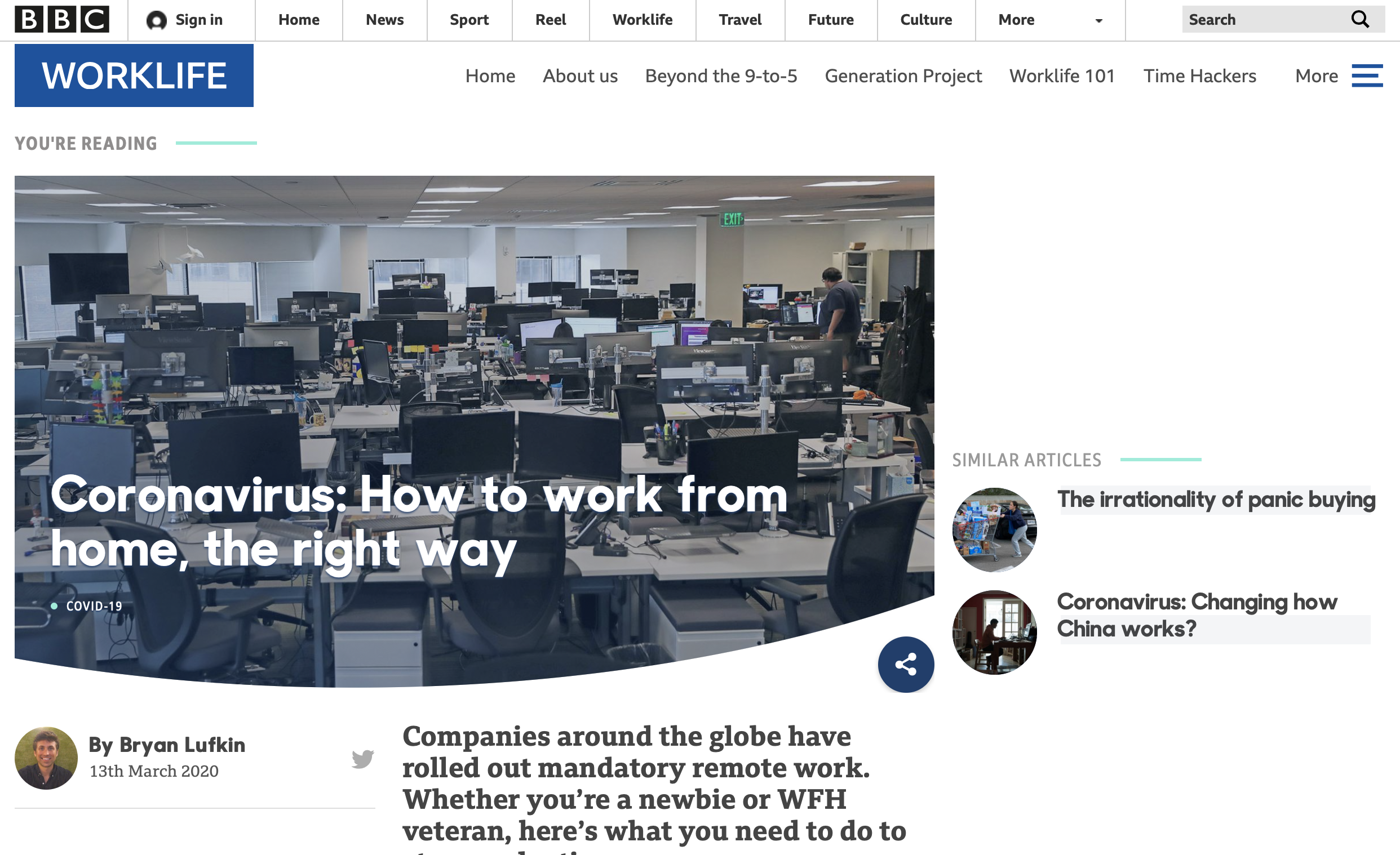 BBC Best Practices for Working from Home Tharawat Magazine