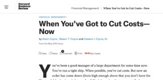 Harvard Business Review: Reassess Budgeting