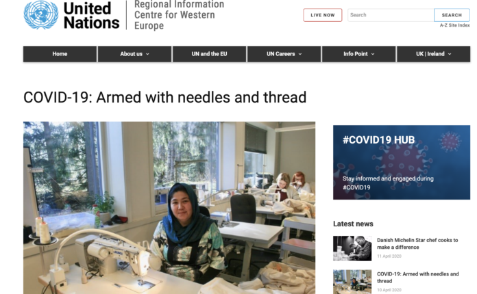 COVID-19: Armed with needles and thread