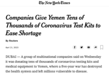 Companies Give Yemen Tens of Thousands of Coronavirus Test Kits to Ease Shortage