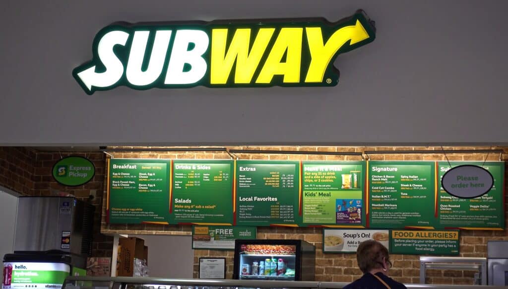 Subway Sandwich Counter