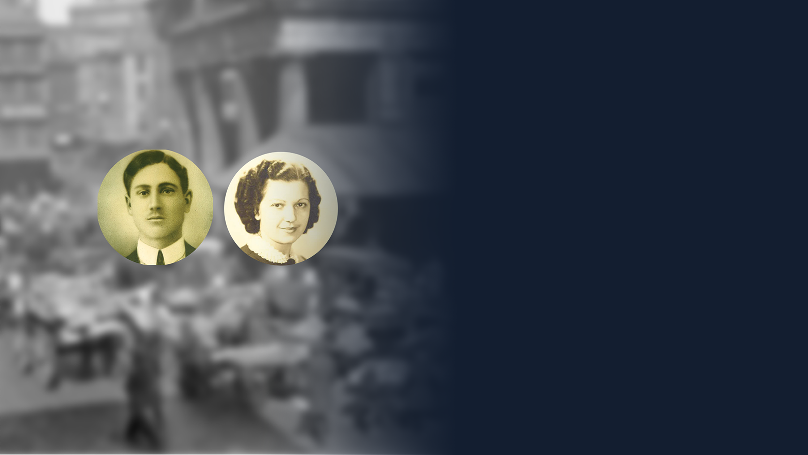Faneuil Hall and images of Anna and Giovanni DeMichaelis